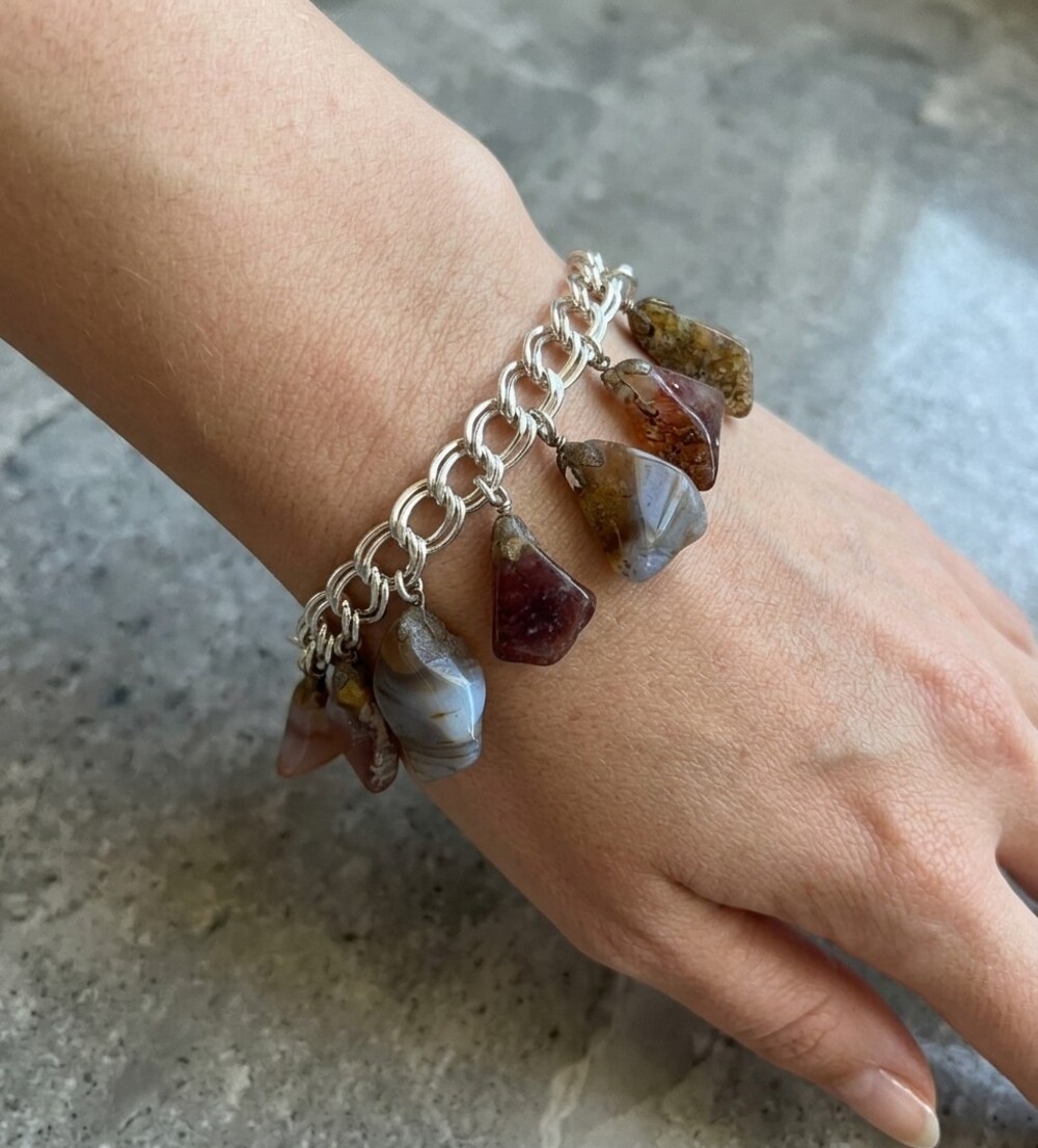 Bracelet Vintage Retro 60's Style Fashion GoldTone Stone